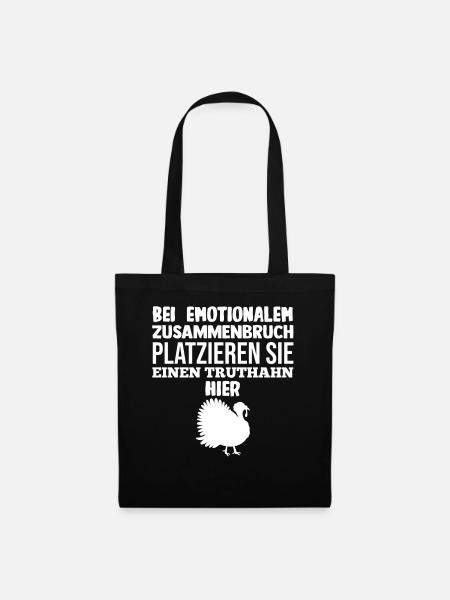 Truthuhn Truthahn - Stoffbeutel - Schwarz