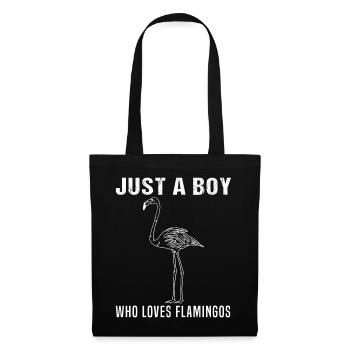 Boy & Flamingo Love Unique Gift - Tote Bag - black - Front