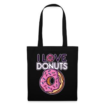 Süße Donuts - Zelebriere deine Liebe für Donuts! - Stoffbeutel - Schwarz - Vorne