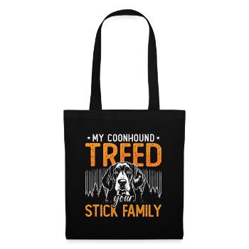 My Coonhound Treed Your Stick Loves Treeing Walker - Sac en tissu - noir - Devant