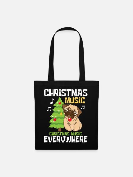 Christmas Music Everywhere - Stoffbeutel - Schwarz