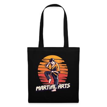Action d’arts martiaux - Force et habileté - Sac en tissu - noir - Devant