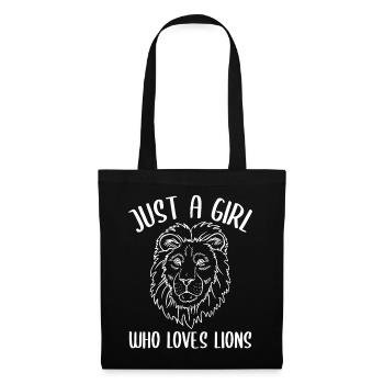 Girl, Lion Love – Une connexion sauvage - Sac en tissu - noir - Devant