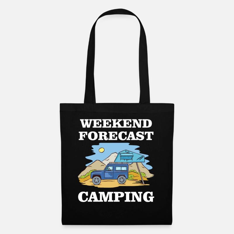 Weekend Forecast - Camping - Stoffbeutel - Schwarz