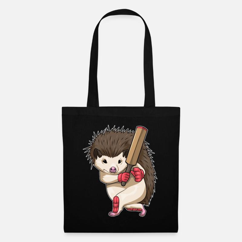 Hérisson Cricket Batte de cricket - Sac en tissu - noir