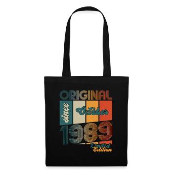 34th Birthday Gift Husband October Vintage 1989 - Tote Bag - black - Front