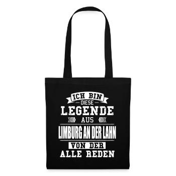 Stadt Limburg an der Lahn Deutschland Legende - Stoffbeutel - Schwarz - Vorne