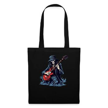 Gitarristen-tshirt E-Gitarren-Saiten - Stoffbeutel - Schwarz - Vorne