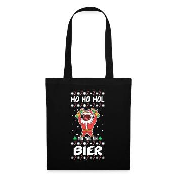 Ho Ho Hol mir mal ein Bier - Stoffbeutel - Schwarz - Vorne