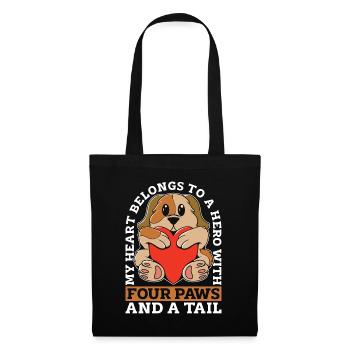 Service Dog Trainer My Heart Belongs To Dog Owner - Tote Bag - black - Front