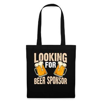 Looking For Beer Sponsor 3 - Stoffbeutel - Schwarz - Vorne