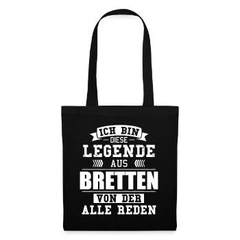 Stadt Bretten Deutschland Legende Spruch - Stoffbeutel - Schwarz - Vorne