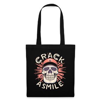 Skulls Crack A Smile Totenkopf Skull - Tote Bag - black - Front