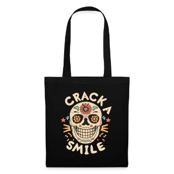 Skulls Crack A Smile Totenkopf Skull - Tote Bag - black - Front