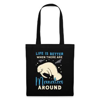 La vie en dugong est meilleure quand il y a des animaux marins - Sac en tissu - noir - Devant