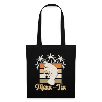 Dugong Mana-Tea Marine Animals Sea Cows Manatee - Stoffbeutel - Schwarz - Vorne