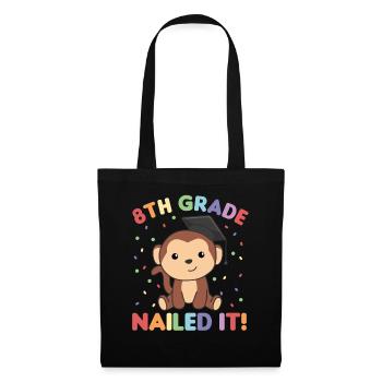 Les enfants de 8e année l’ont cloué Monkey Graduation - Sac en tissu - noir - Devant