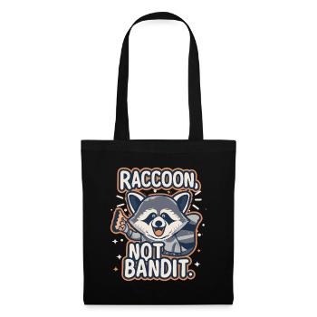 Waschbär Waschbär Bébé raton laveur n’est pas un bandit - Sac en tissu - noir - Devant