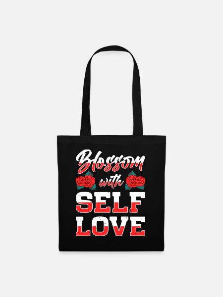 Motivation Selbstliebe Positivität Liebe dich - Stoffbeutel - Schwarz
