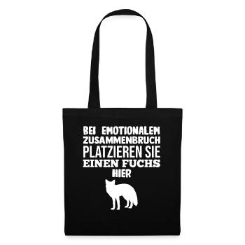 Fuchs - Stoffbeutel - Schwarz - Vorne