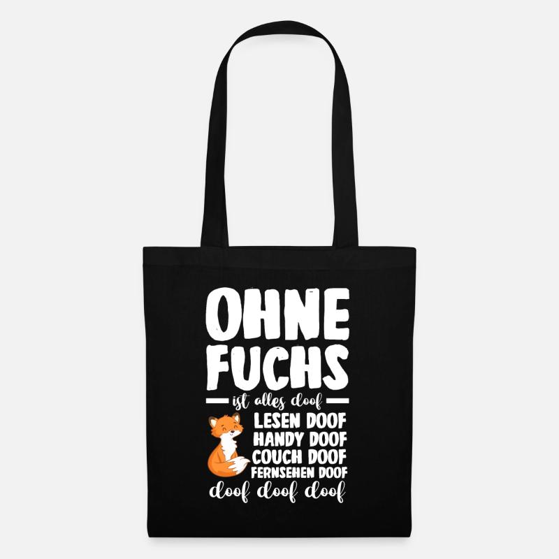 Fuchs - Stoffbeutel - Schwarz