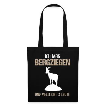 Bergziegenfreund - Stoffbeutel - Schwarz - Vorne