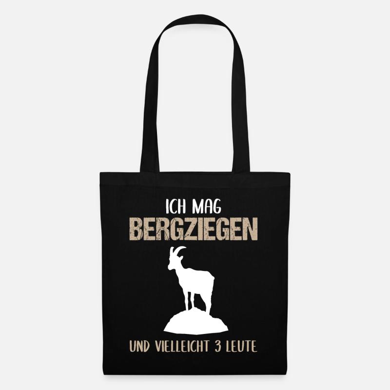 Bergziegenfreund - Stoffbeutel - Schwarz