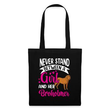 Ne vous mettez jamais entre la fille et les Broholmer - Sac en tissu - noir - Devant