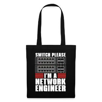 Network Engineer Switch Please I'm A Cybersecurity - Stoffbeutel - Schwarz - Vorne