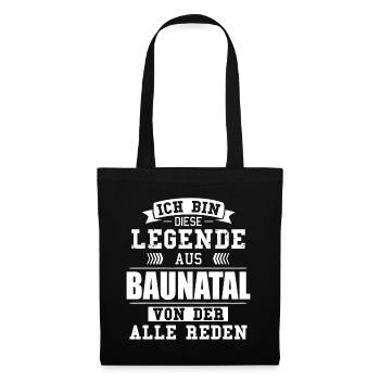 Stadt Baunatal Deutschland Legende Spruch - Stoffbeutel - Schwarz - Vorne