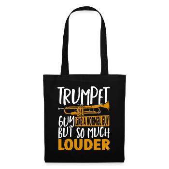 Type de trompette Comme un gars normal, mais beaucoup - Sac en tissu - noir - Devant