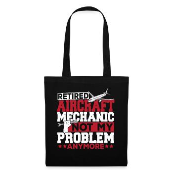 Retired Aircraft Mechanic Airplane Aviation - Tote Bag - black - Front