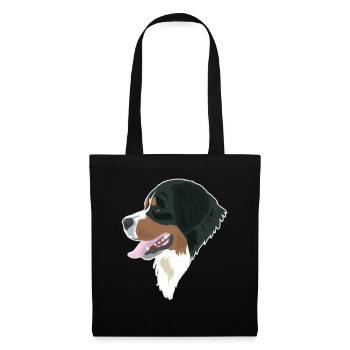 Berner Sennenhund-Eleganz - Stoffbeutel - Schwarz - Vorne