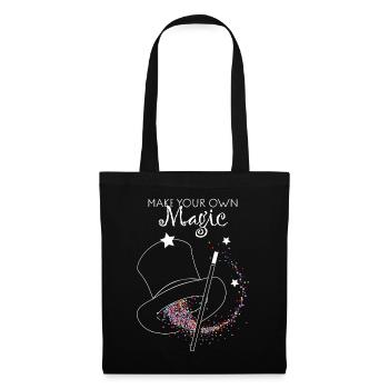 Sorcier Chapeau Tricksters Magicien Spectacle de magie - Sac en tissu - noir - Devant