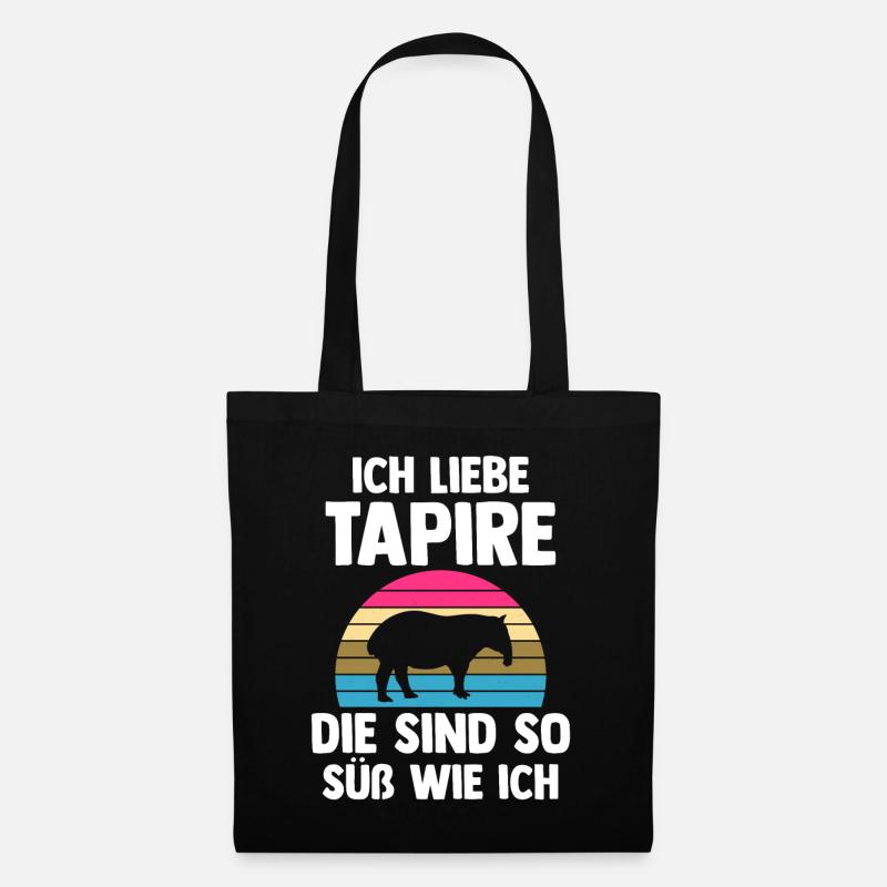 Tapir - Stoffbeutel - Schwarz