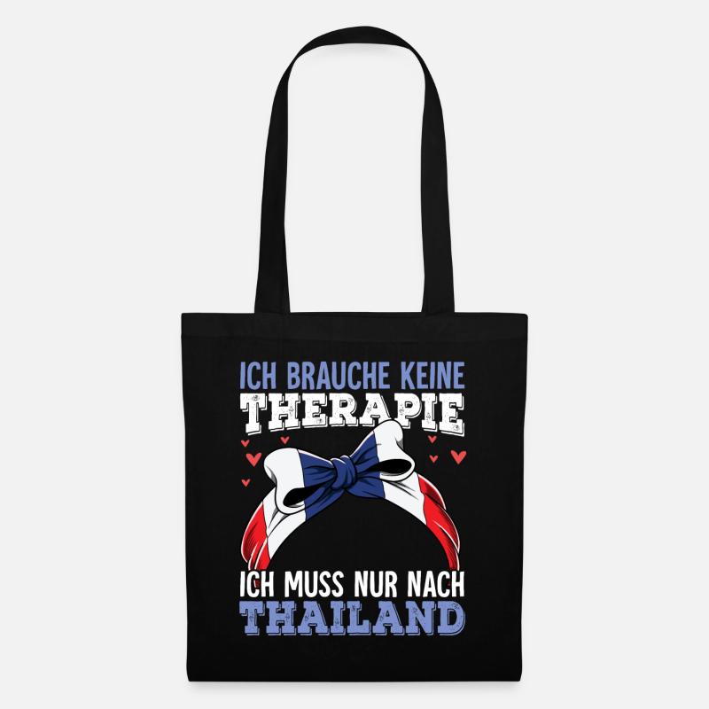Thailand - Stoffbeutel - Schwarz