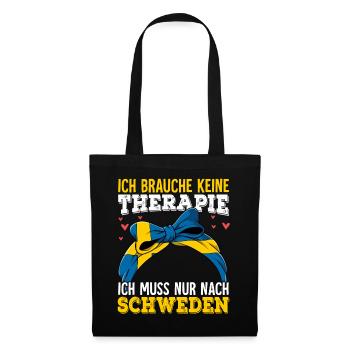 Schweden - Stoffbeutel - Schwarz - Vorne