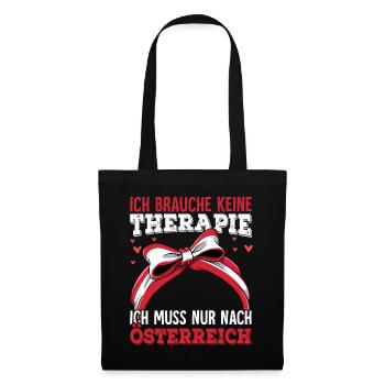 Österreich - Stoffbeutel - Schwarz - Vorne
