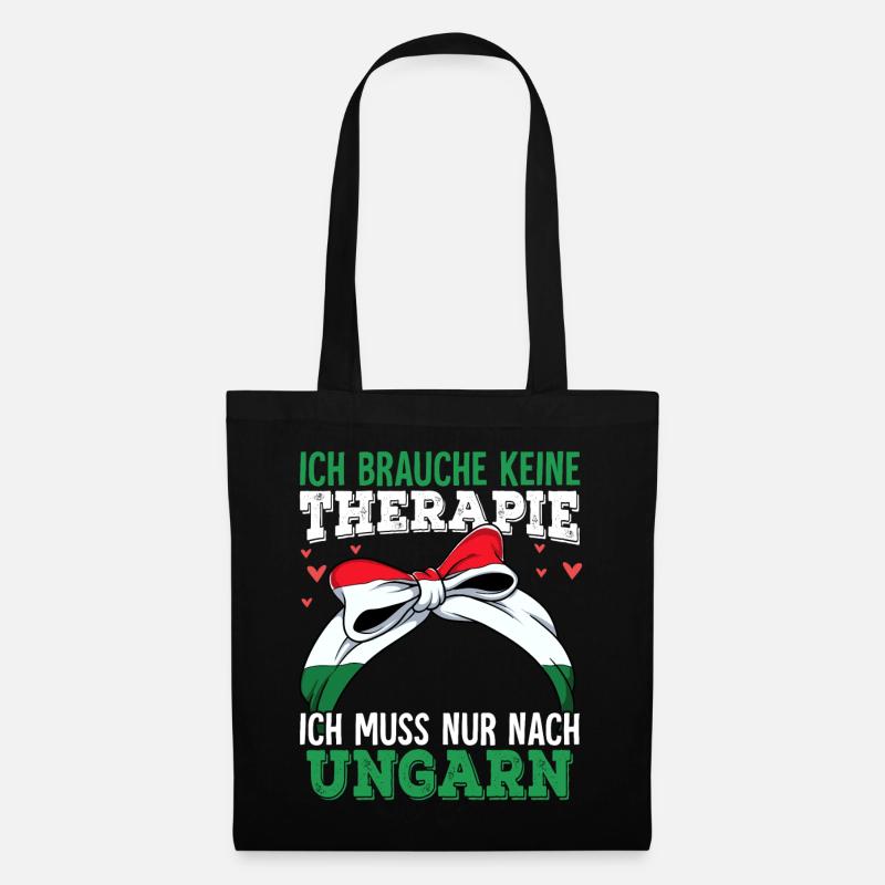 Ungarn - Stoffbeutel - Schwarz