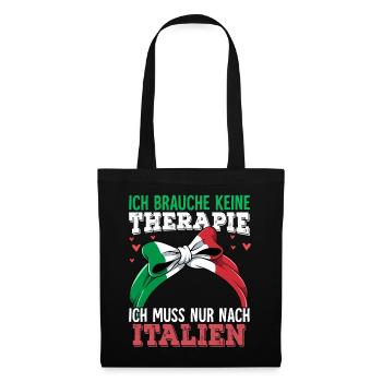Italien - Stoffbeutel - Schwarz - Vorne