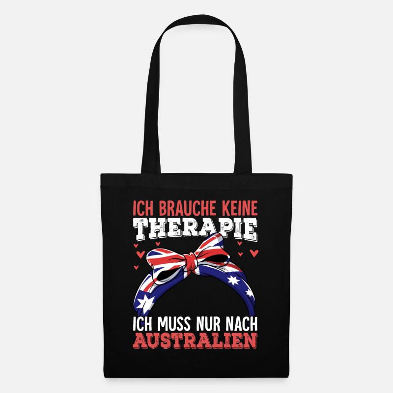 Australien - Stoffbeutel - Schwarz