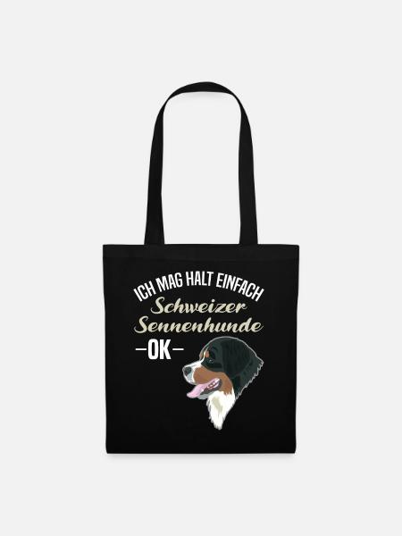 Schweizer Sennenhund Direkte Liebe Geschenk - Stoffbeutel - Schwarz