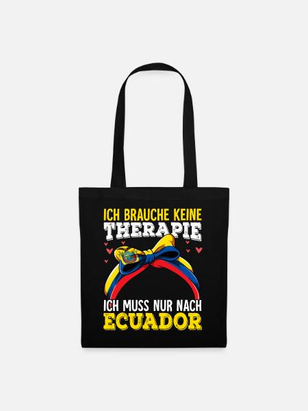 Ecuador - Stoffbeutel - Schwarz