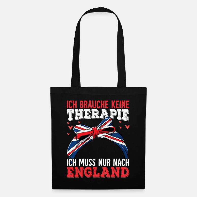England - Stoffbeutel - Schwarz