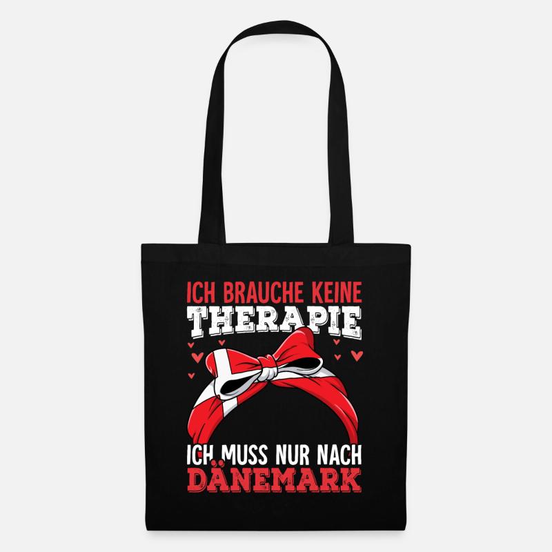 Dänemark - Stoffbeutel - Schwarz