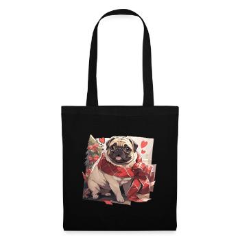 Carlin Carlin Chien Carlin Noël Carlin Noël - Sac en tissu - noir - Devant