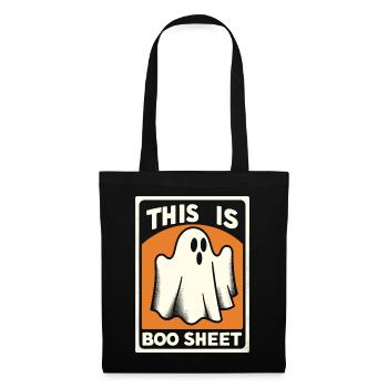 Das ist Boo Sheet Ghost Retro Halloween Kostüm - Stoffbeutel - Schwarz - Vorne