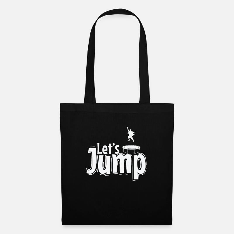Let's Jump Trampolin springen Sport Hobby - Stoffbeutel - Schwarz