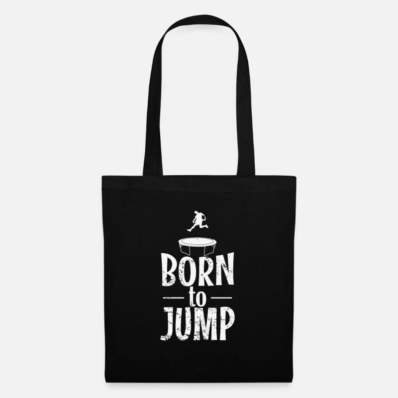 Born to Jump Trampolin Hüpfen Freizeit - Stoffbeutel - Schwarz