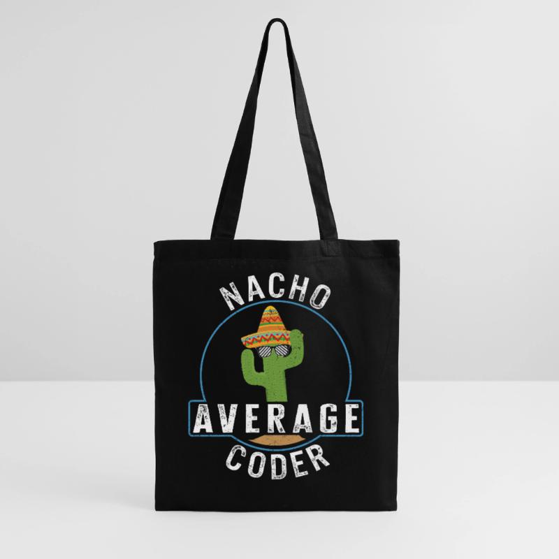 Programmierer-Shirt, Nacho Average Coder T-Shirt, Stoffbeutel